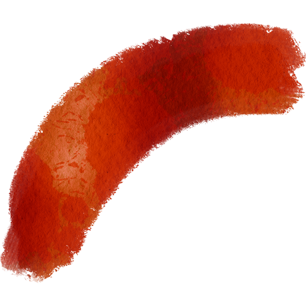 A soft Orange brush stroke with rough edges and smooth blending png