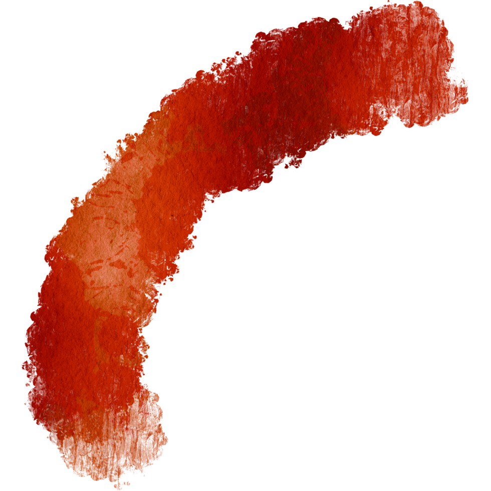 A rugged Orange stroke blending smoothly into soft watercolor png