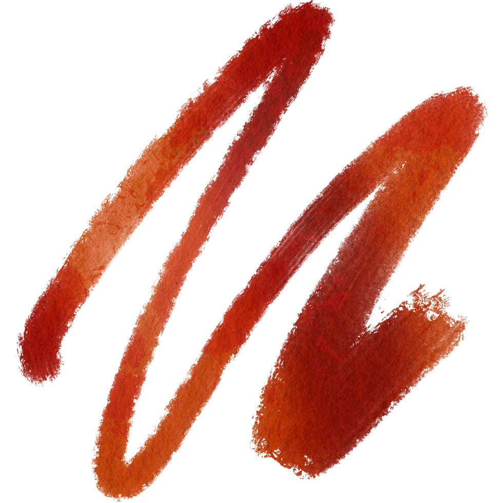 Orange brush stroke with rugged textures and smooth blending png