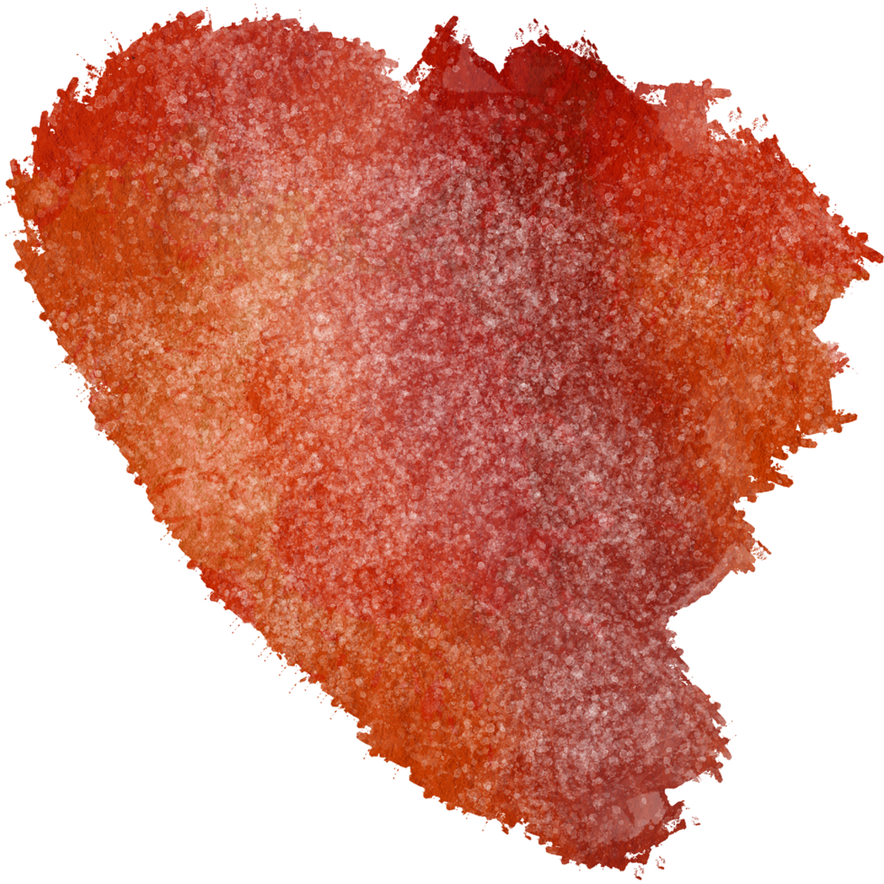 A soft Orange stroke with rugged grunge textures and soft watercolor blending png