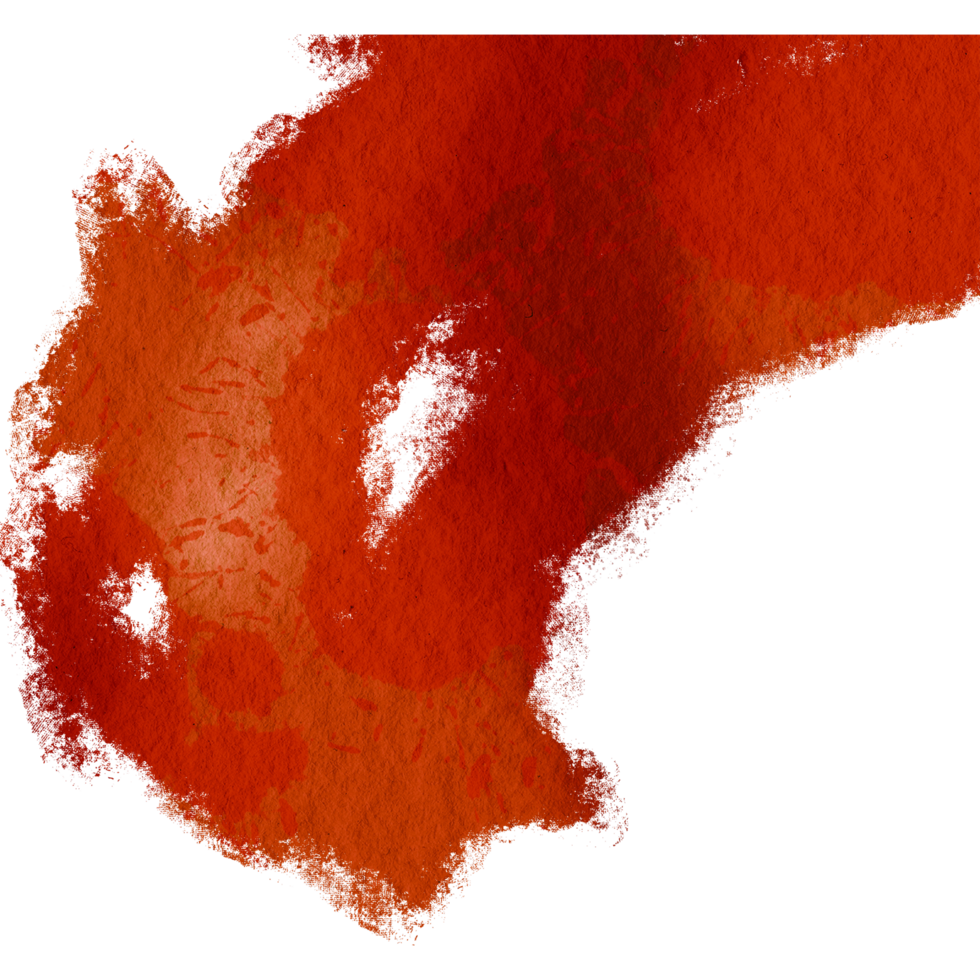A smooth Orange brush stroke with rugged grunge edges and soft blending png