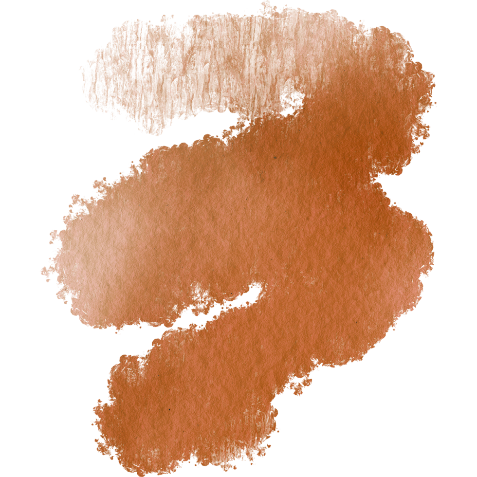 A stunning Orange watercolor brush stroke with rugged hand drawn grunge textures png