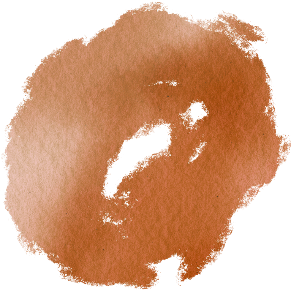 Soft Orange watercolor to strokes blending into rugged hand drawn grunge edges png