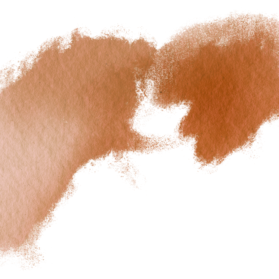 A raw Orange watercolor stroke blending into hand drawn grunge inspired textures png