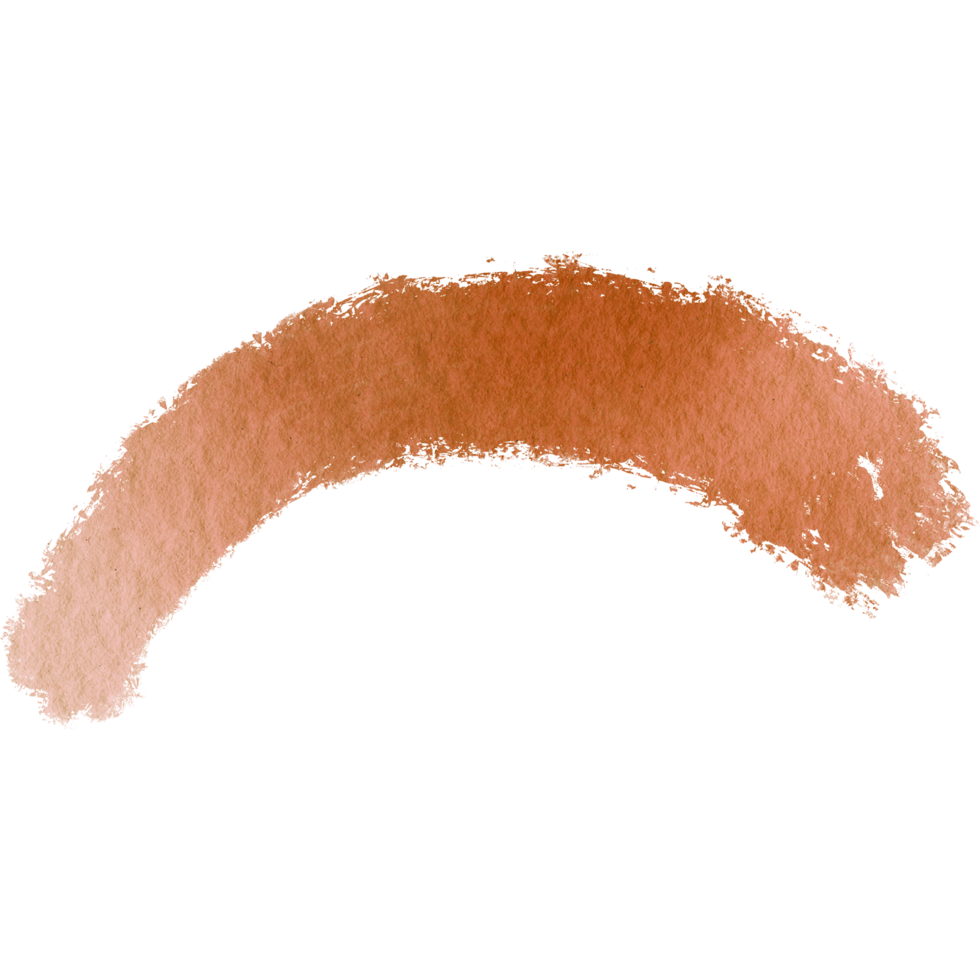 Hand drawn Orange watercolor brush strokes fading into raw gritty grunge textures png