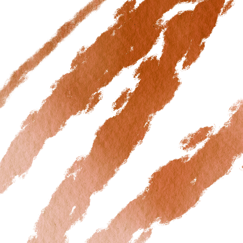 A raw Orange watercolor stroke blending into textured gritty hand drawn effects png