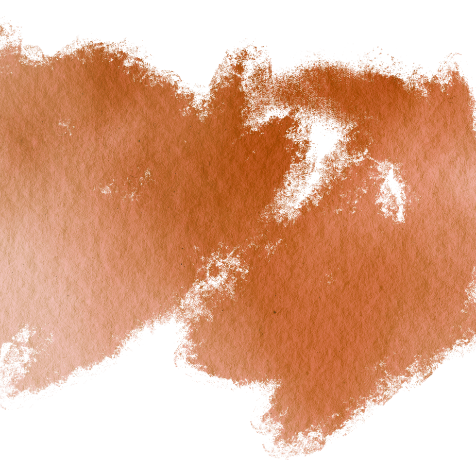 Orange watercolor brush strokes merging into rough textured grunge inspired effects png