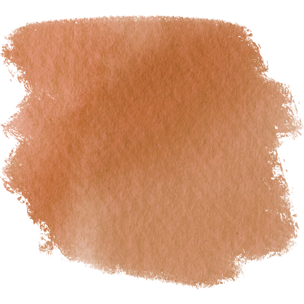 Hand drawn Orange watercolor brush strokes blending into rough bold grunge effects png