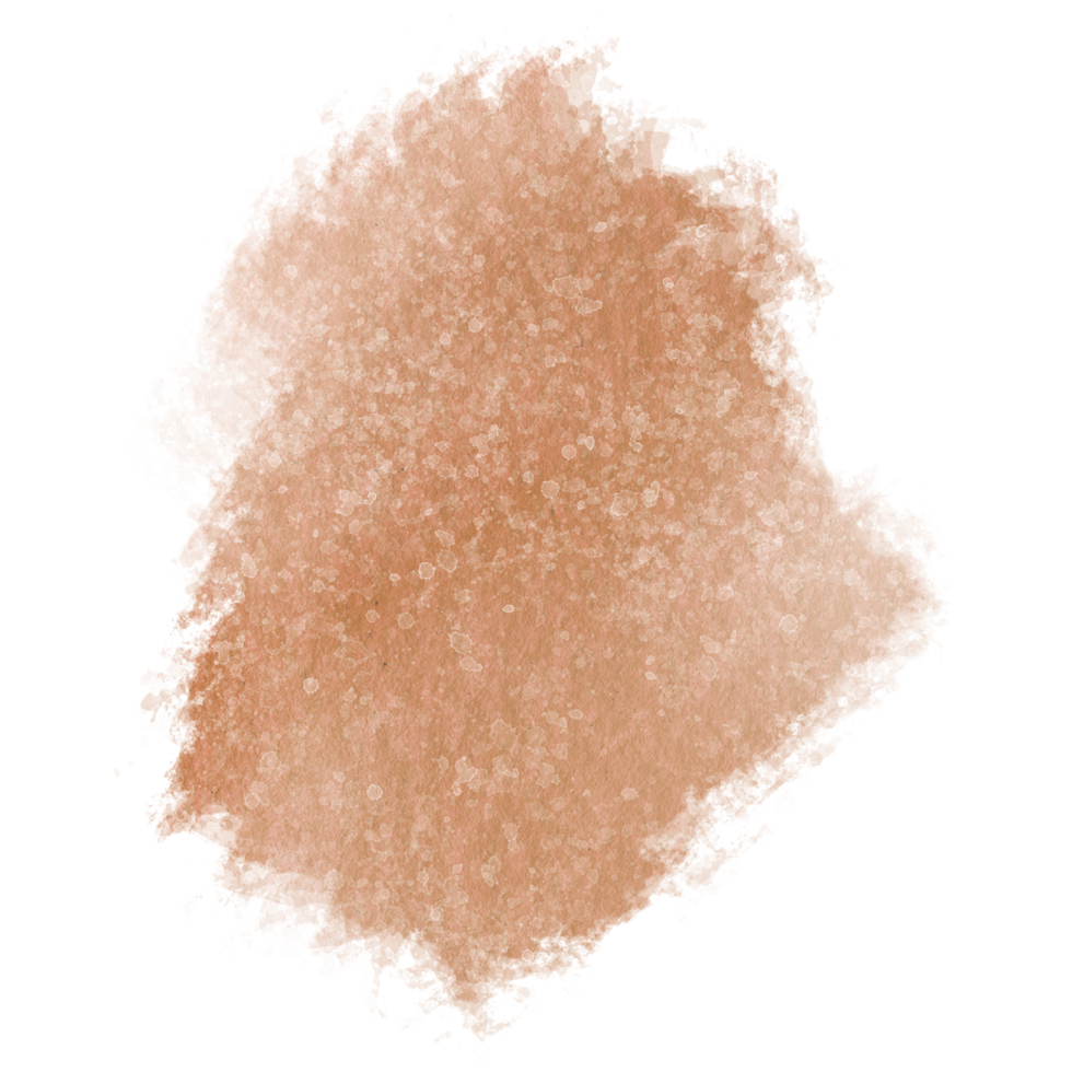 Orange watercolor brush strokes merging into rough textured hand drawn grunge effects png