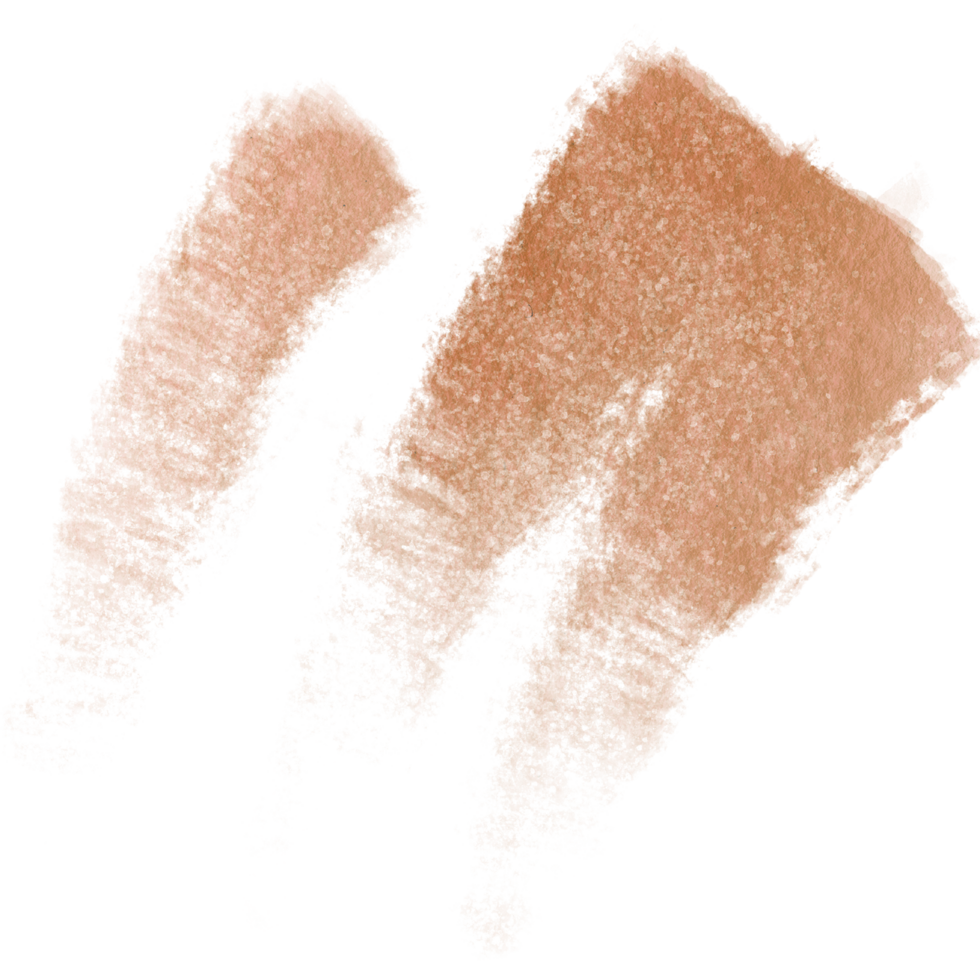 Hand drawn Orange watercolor brush strokes blending into textured rough grunge marks png