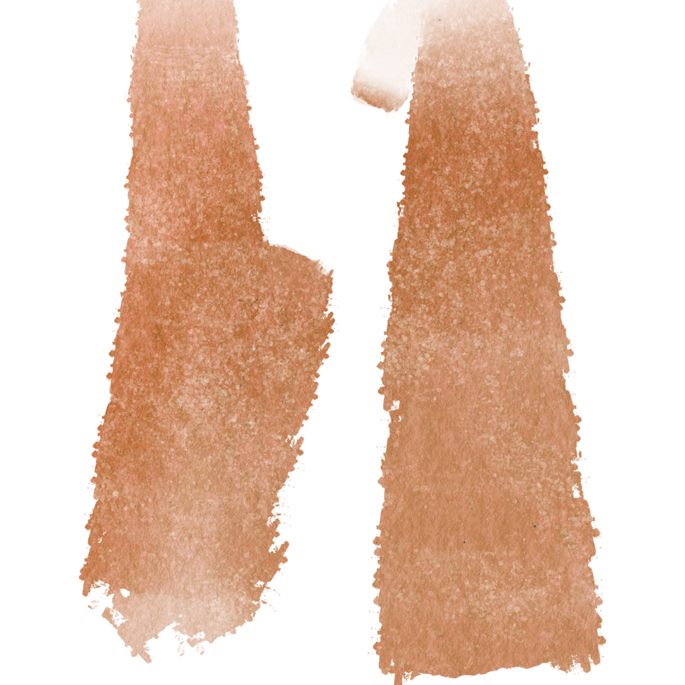 A raw Orange watercolor stroke blending into bold textured grunge inspired edges png