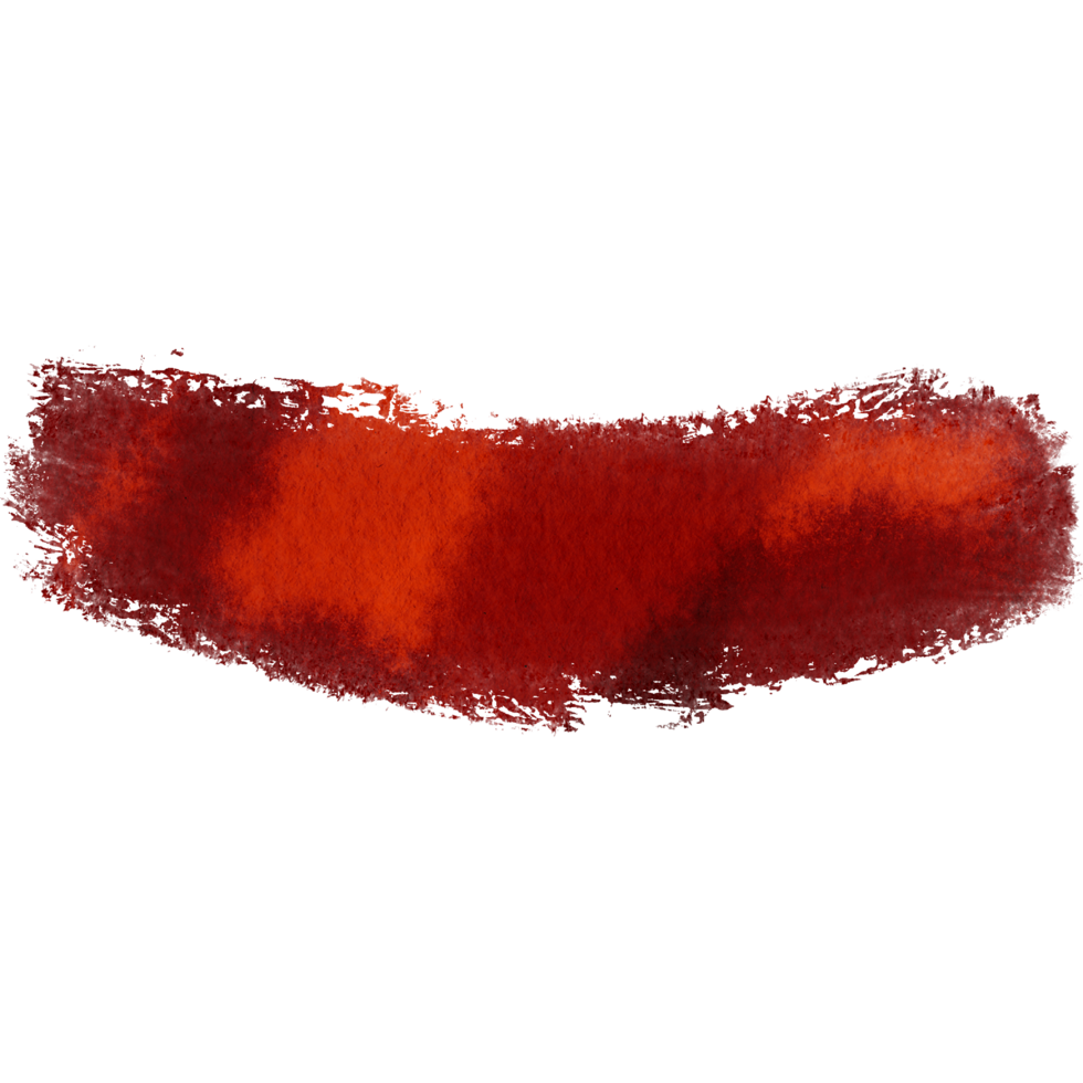 Beautiful Orange watercolor strokes blending into textured rough grunge edges png