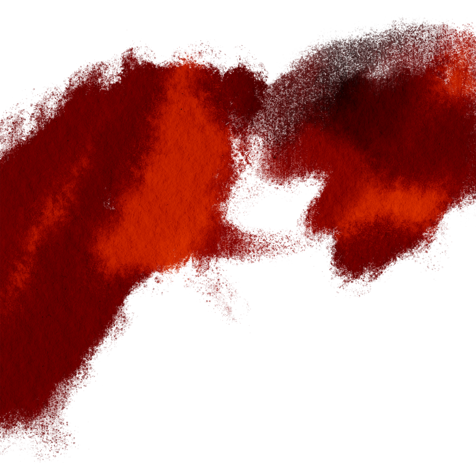 A vibrant Orange watercolor stroke fading into delicate grunge like textured finishes png
