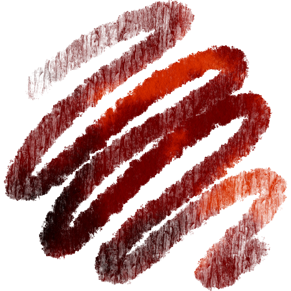 Roughly drawn textured stroke in shades of Orange watercolor png