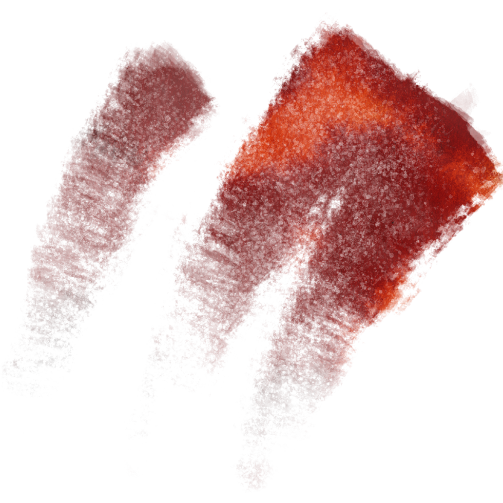 Grungy hand drawn stroke in shades of Orange watercolor png