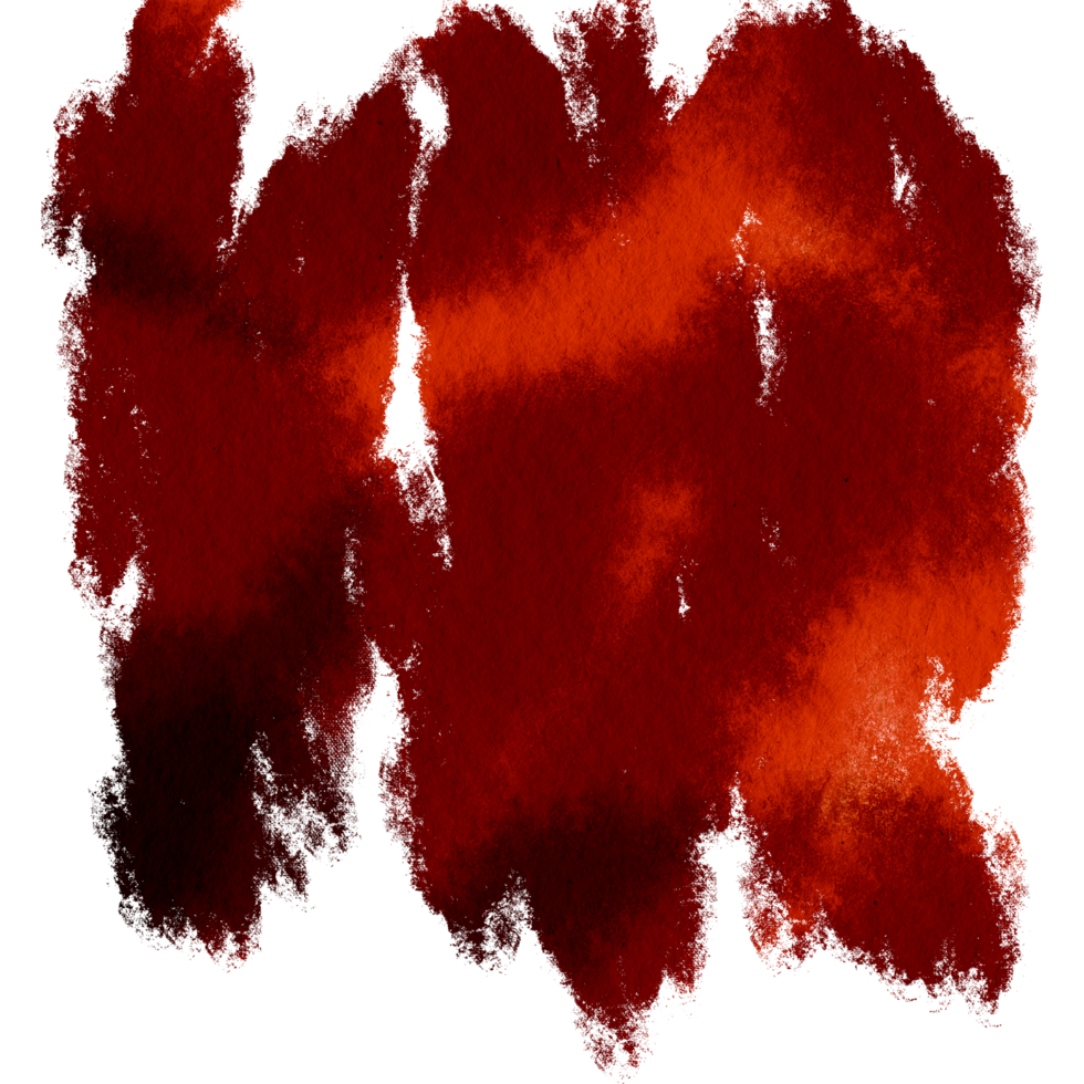 A rugged stroke with a Orange watercolor textured with rough hand drawn lines png