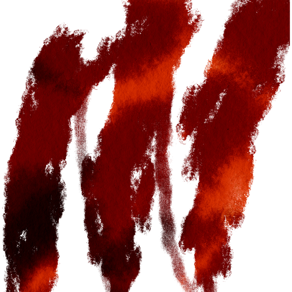Hand drawn Orange watercolor stroke with a rough textured finish png