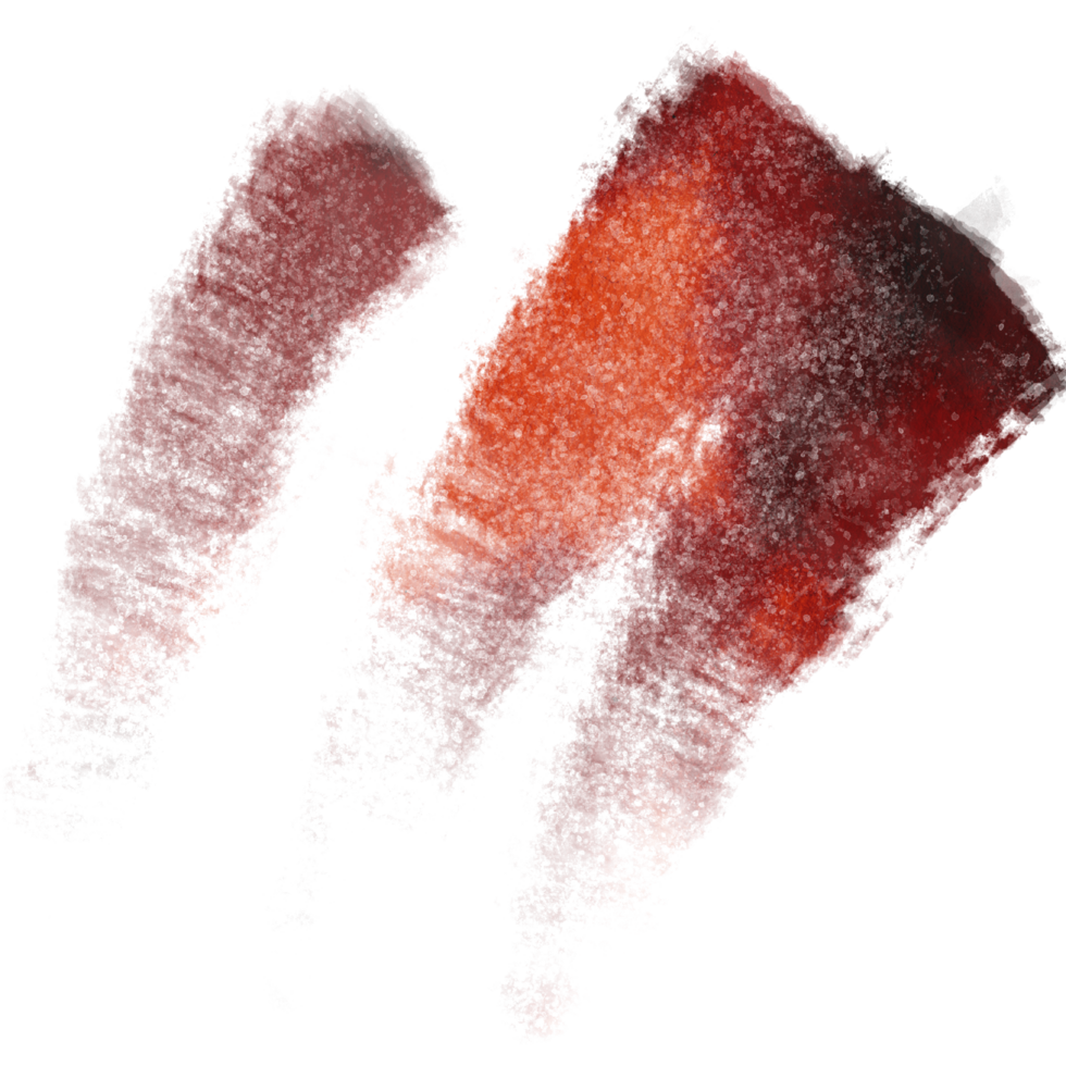 A Orange stroke with rough textures and a soft watercolor fade png