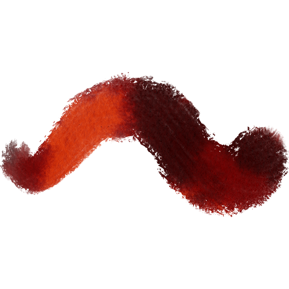 A rugged Orange stroke blending gritty textures with soft watercolor blending png