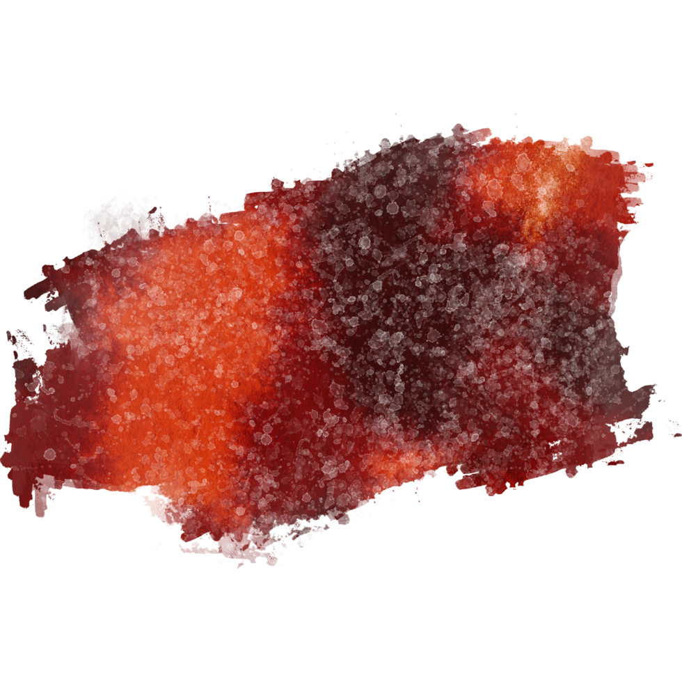 A Orange stroke with rough textures and a soft watercolor wash png