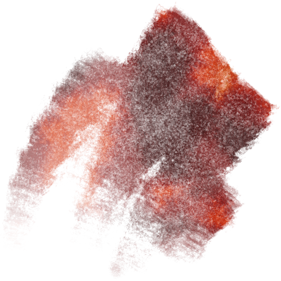 Orange stroke with rough edges and soft watercolor blending png