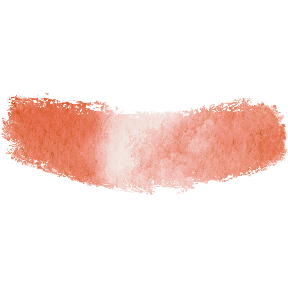 A rugged Orange stroke with rough edges and soft watercolor blending png