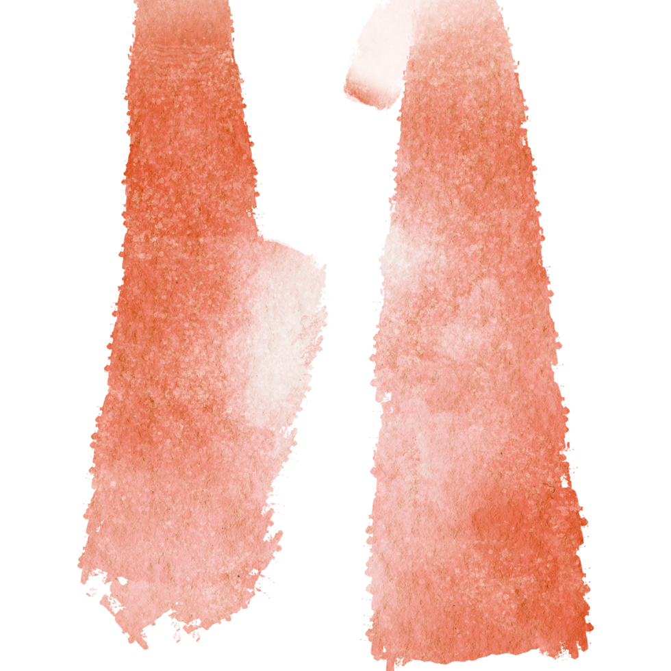 Orange stroke with rugged textures and smooth watercolor transitions png