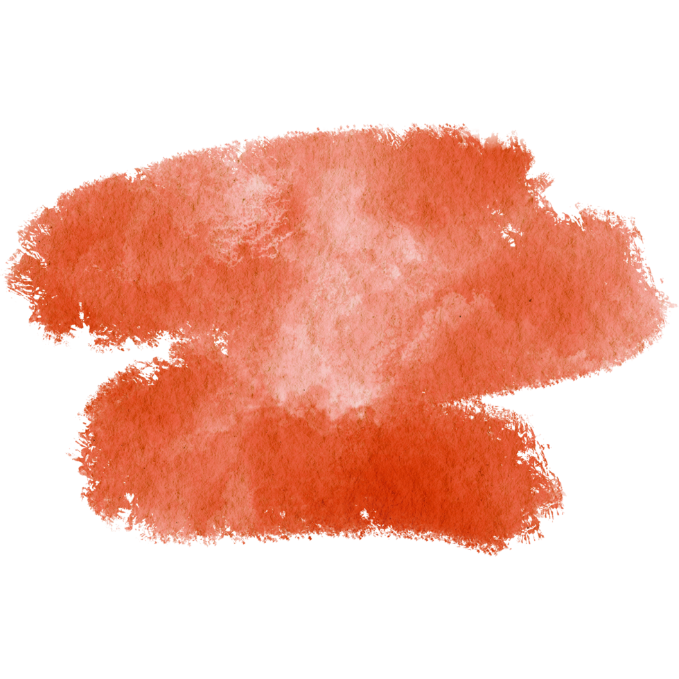 Orange brush stroke with gritty textures and seamless watercolor blending png