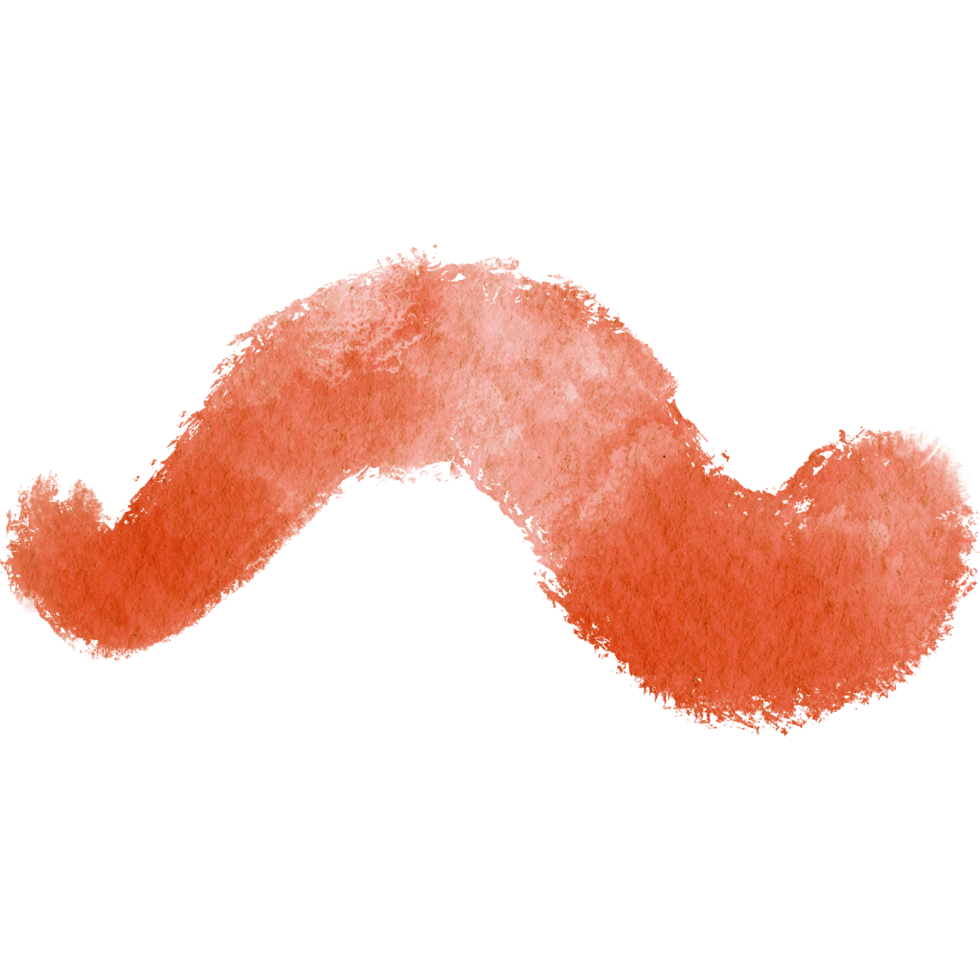 Orange stroke with gritty textures and soft watercolor blending png