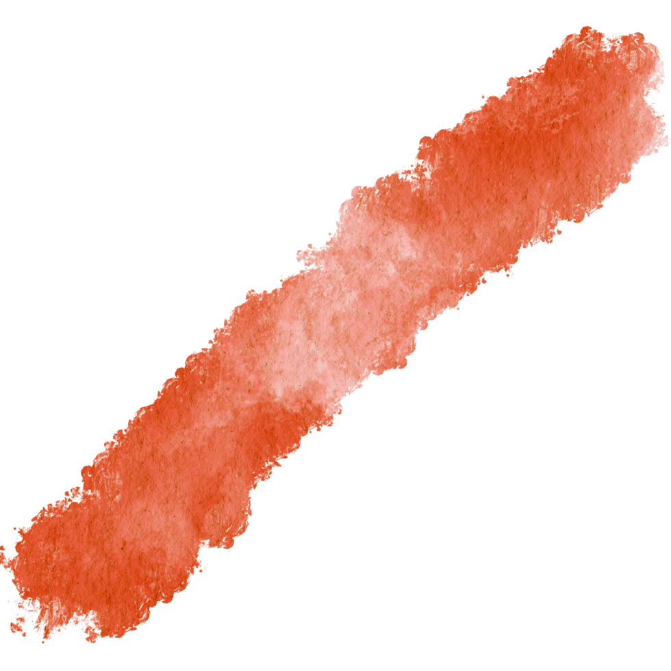 Orange stroke blending grunge details with a seamless watercolor fade png