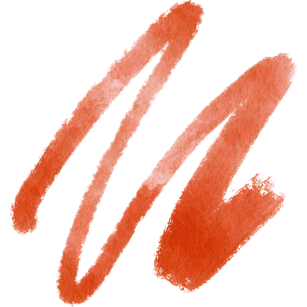 A rugged Orange brush stroke blending rough textures with seamless watercolor transitions png