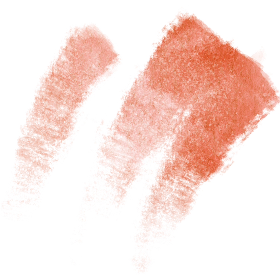 Orange brush stroke blending grunge textures with soft watercolor tones png