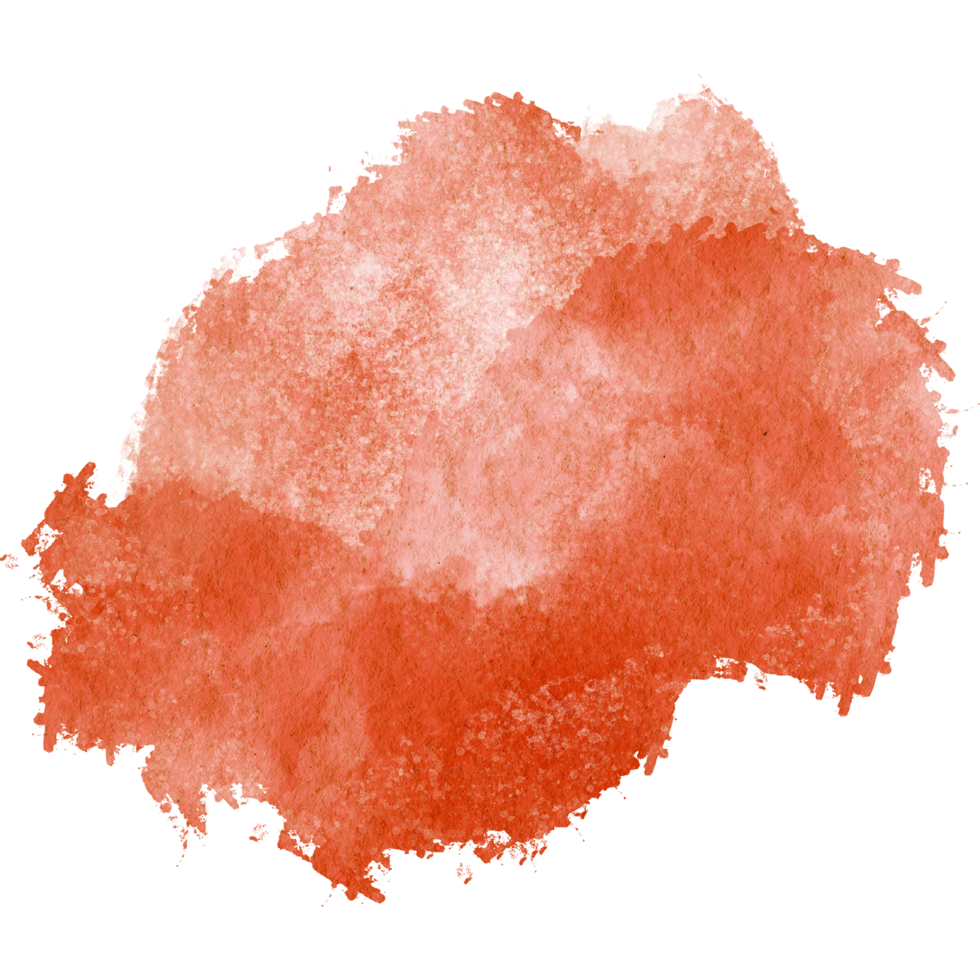 Orange stroke with rugged textures that transition into soft flowing watercolor blending png
