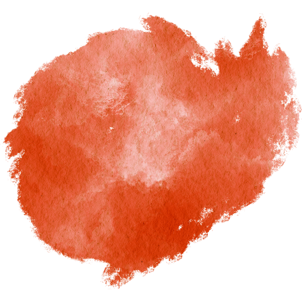 A rough edged Orange stroke blending gritty grunge textures with soft watercolor tones png