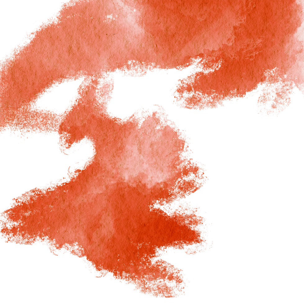 A textured Orange brush stroke that merges rough grunge elements with soft watercolor washes png