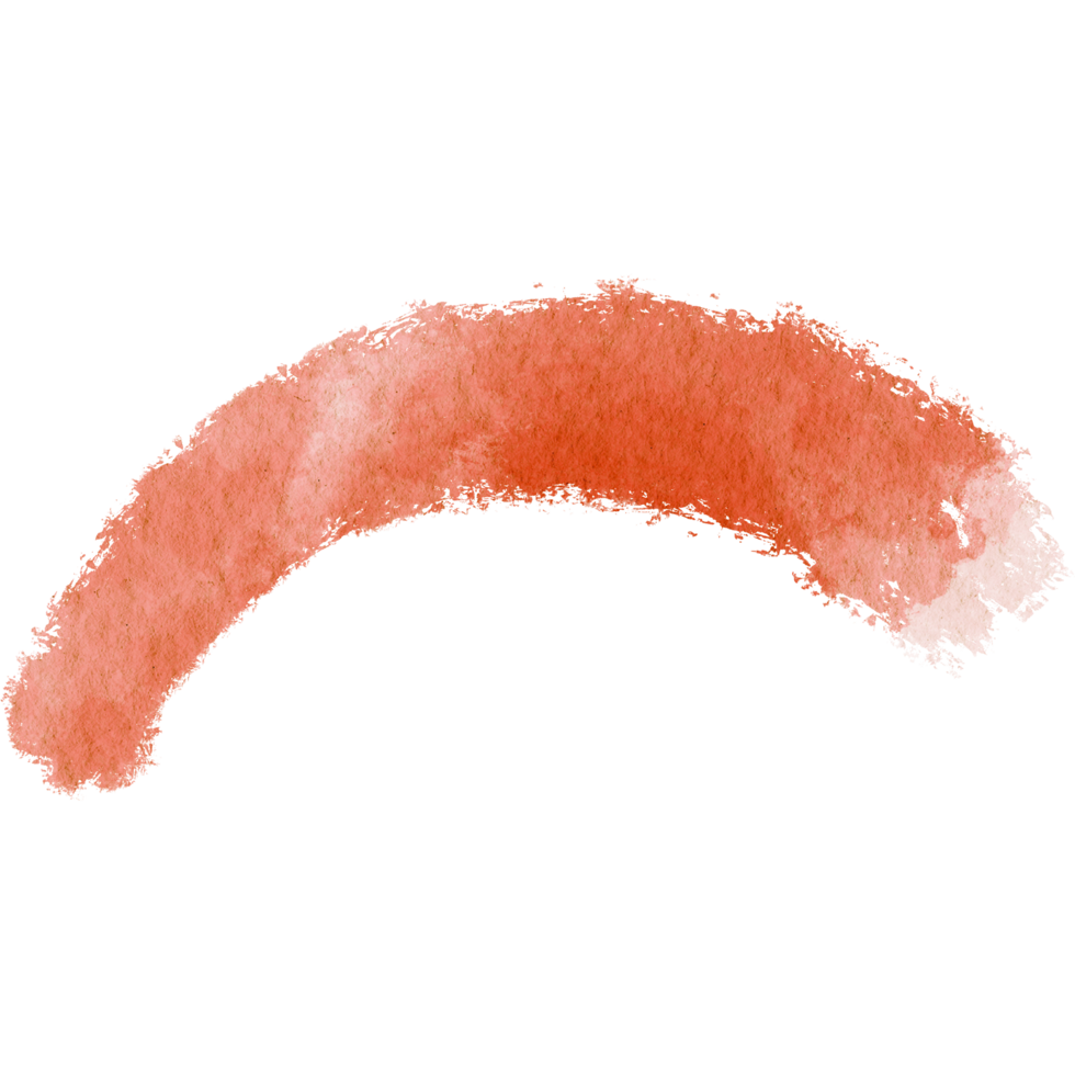 A bold Orange stroke merging rough grunge textures with soft watercolor tones png