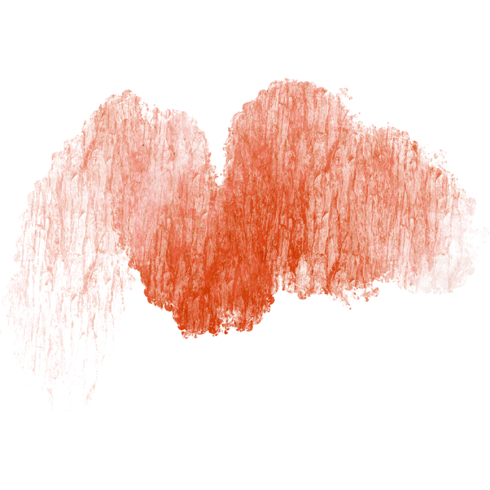 A rough edged Orange stroke blending rugged textures with soft watercolor fades png