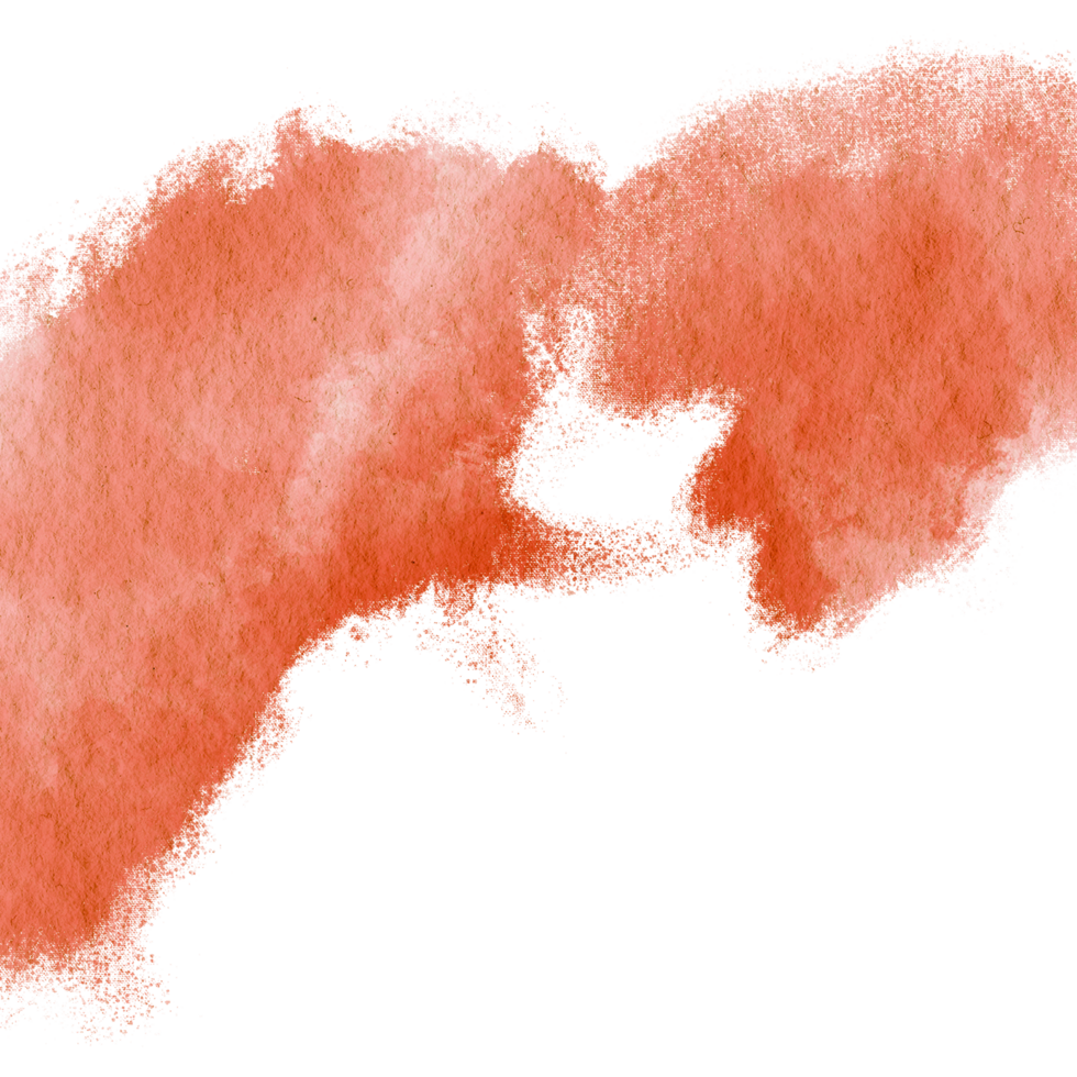 Orange stroke blending rough textures with soft watercolor transitions png
