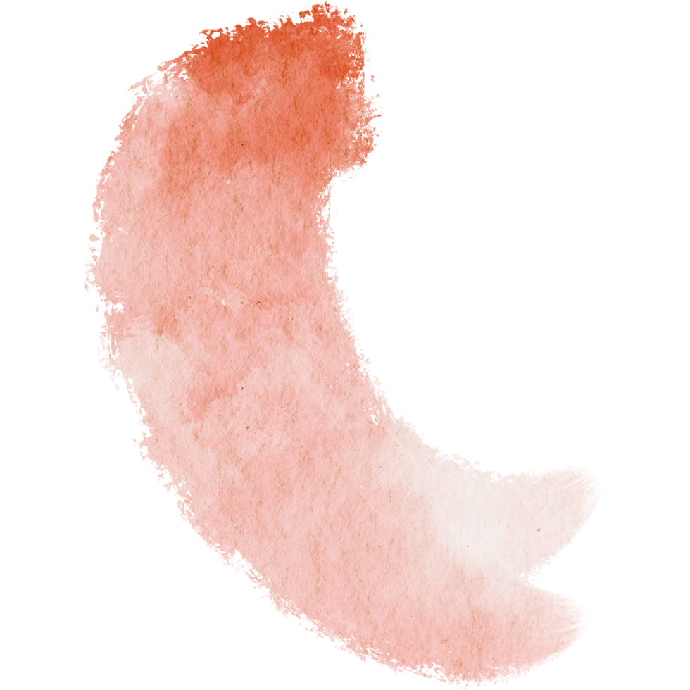 A rough Orange stroke merging grunge details with smooth watercolor tones png