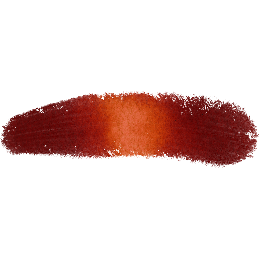 A rough edged Orange stroke blending distressed textures with fluid watercolor washes png