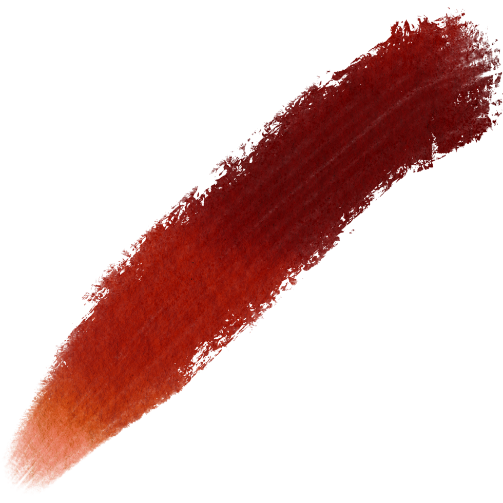 A textured Orange stroke blending rugged grunge features with smooth watercolor fades png