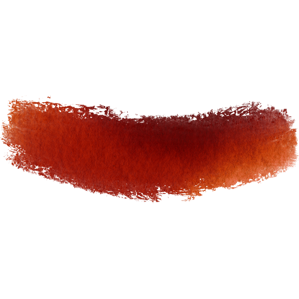 A Orange stroke blending coarse grunge features with smooth flowing watercolor transitions png