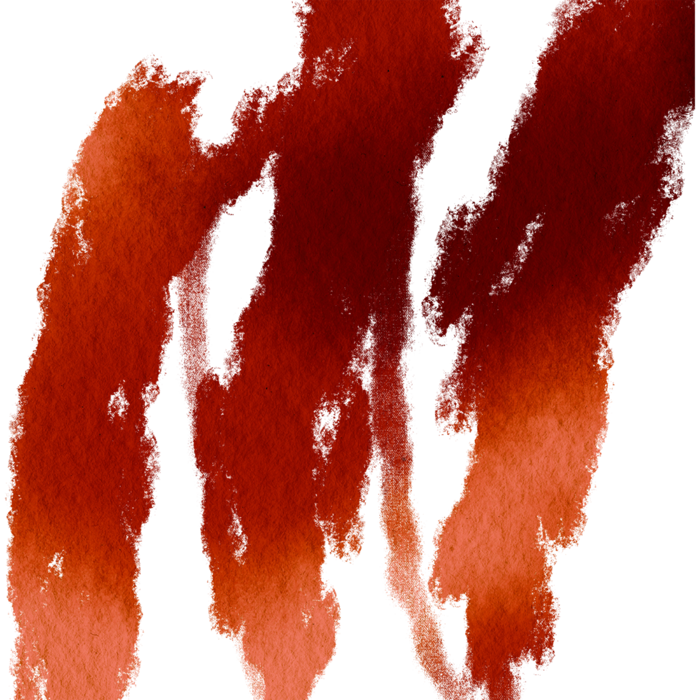 A rough Orange brush stroke featuring grunge textures blending seamlessly into soft watercolor washes png