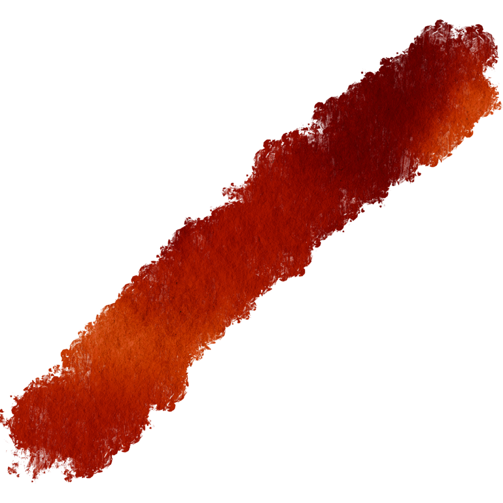 A rugged Orange stroke featuring grunge textures merging seamlessly into smooth watercolor washes png