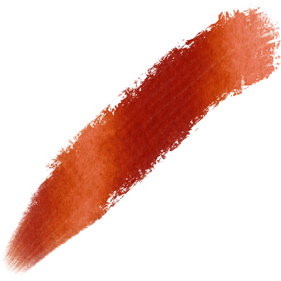 A rough Orange brushstroke blending rugged grunge elements with smooth watercolor washes png