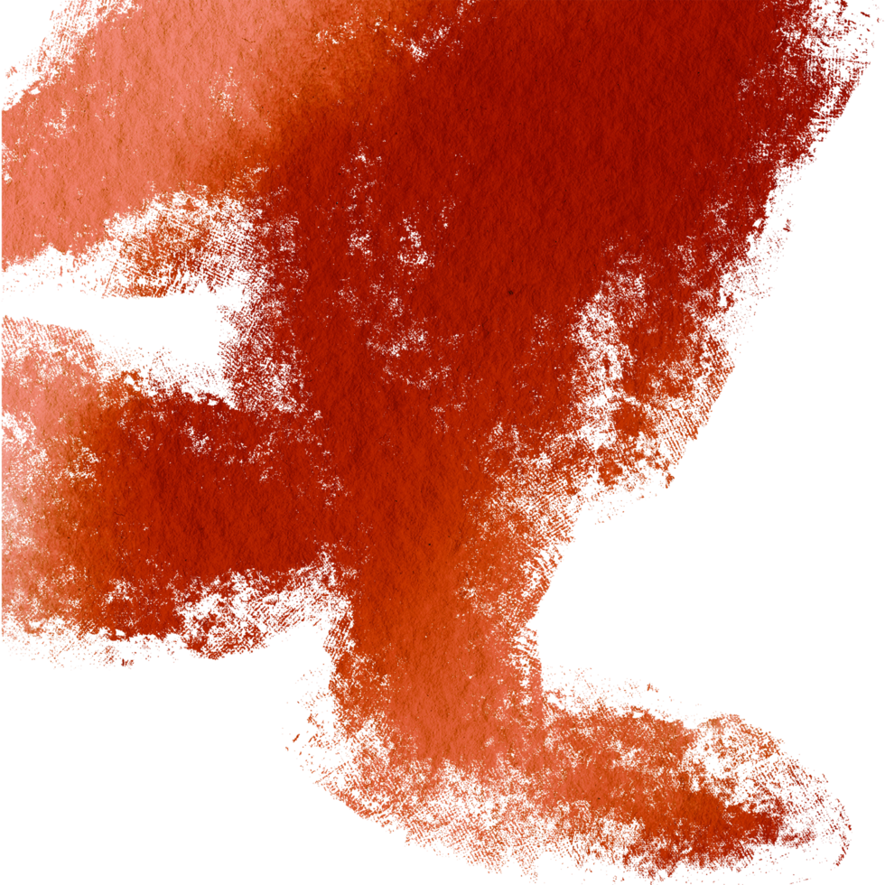 A rugged Orange stroke blending grunge into soft watercolor washes png