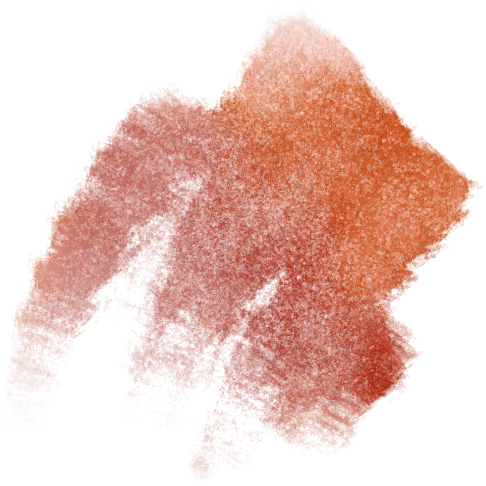 Textured Orange brush stroke dissolving into gentle watercolor fades png