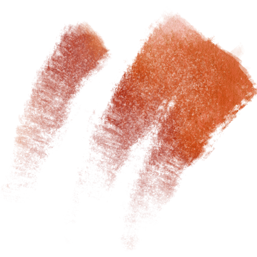 Grunge textured Orange stroke fading into gentle watercolor washes png