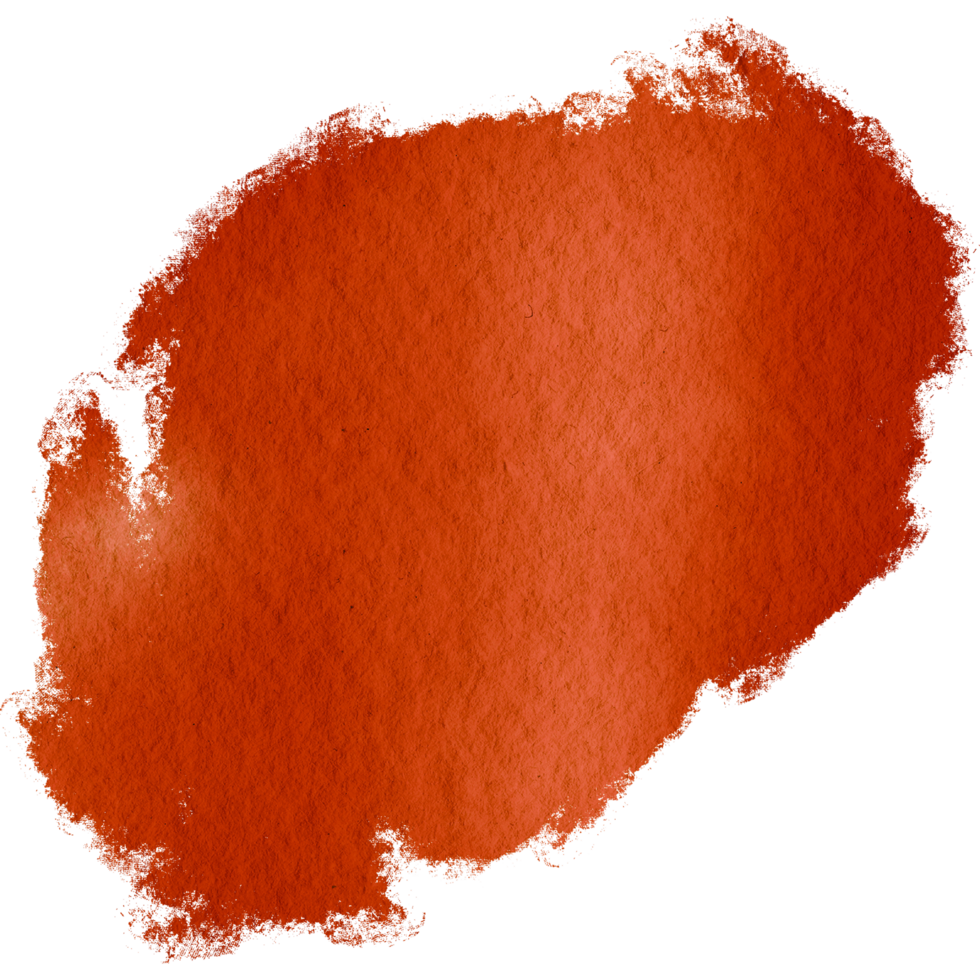 Orange brush stroke with rugged edges dissolving into soft watercolor tones png