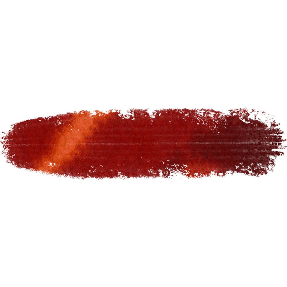 Orange brush stroke transitioning from rugged textures to delicate watercolor tones png